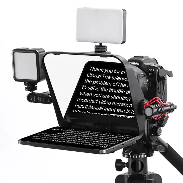 ULANZI RT02 Universal Teleprompter for Camera ,Tablet and Smartphone with Remote Control